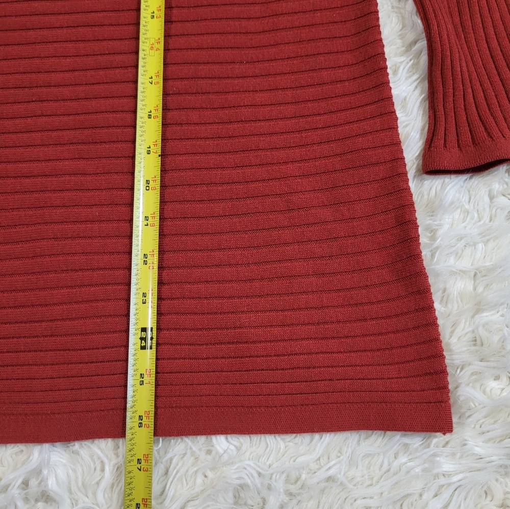 Eileen Fisher Women's Merino Wool Funnel Neck Sweater Serrano Chile Red Size 2X - Picture 10 of 14